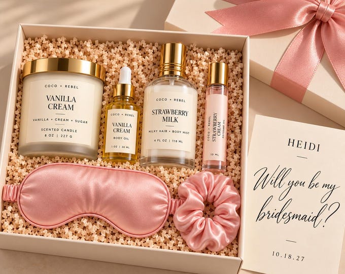 Featured listing image: Will You Be My Bridesmaid Gift Box, Luxury Bridesmaid Proposal Box, Maid of Honor Gift, Personalized Bridesmaid Gift for Her