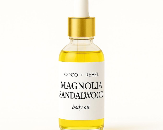 Magnolia Sandalwood Body Oil | Nourishing After Shower Bath Oil