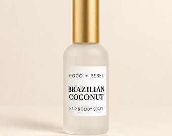Brazilian Coconut Body Mist – Natural Hair Perfume, Soft Scent Spray