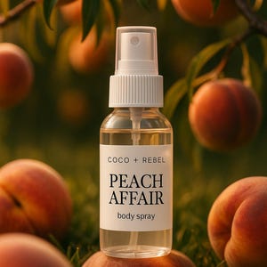 Peach Affair- Natural Hair Perfume & Body Mist – Soft Scent Spray – Custom Fragrance for Hair +  Skin