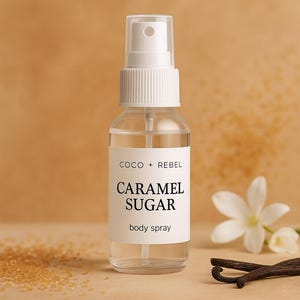 Caramel Sugar - Natural Hair Perfume & Body Mist – Soft Scent Spray – Custom Fragrance for Hair +  Skin
