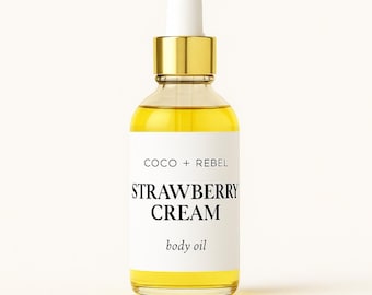 Strawberry Vanilla Cream Body Oil | Nourishing Skincare (1oz)