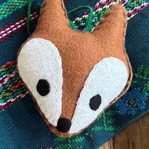 Fox Felt Ornament / Fall decor / made by Guatemalan Artisans