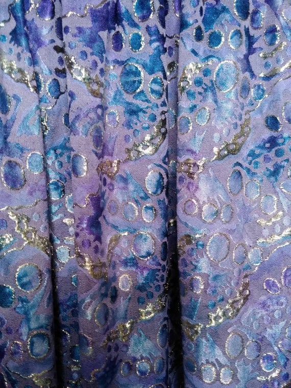 1970’s Hostess Dress Gown Maxi Purple Sequined Be… - image 8