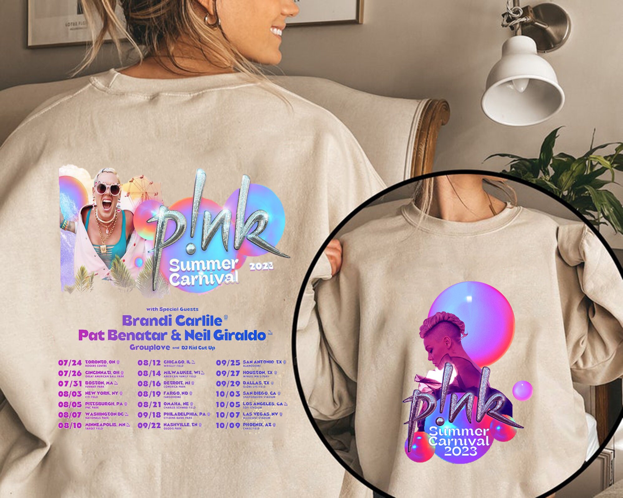 Discover Pink Summer Carnival Tour 2023 Sweatshirt