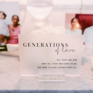 Generations of Love Sign