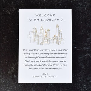Double Sided Wedding Welcome Note with Itinerary