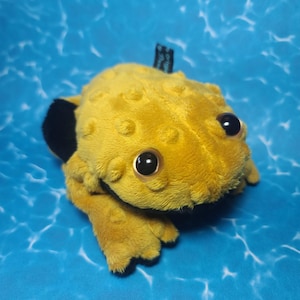 Gold and Black Frog Plushie