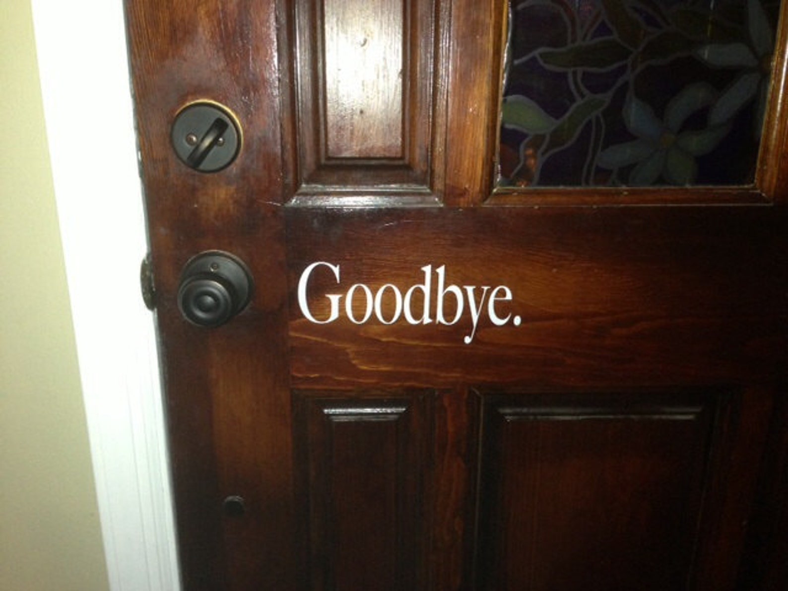 Hola & Adiós puerta principal puerta trasera puerta pegatina | Etsy