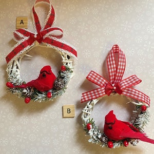 Cardinal Christmas Ornaments, Cardinal Ornaments, Country Ornaments, Rustic Ornaments, Cardinal Decor, Christmas Cardinal, Red Bird Ornament