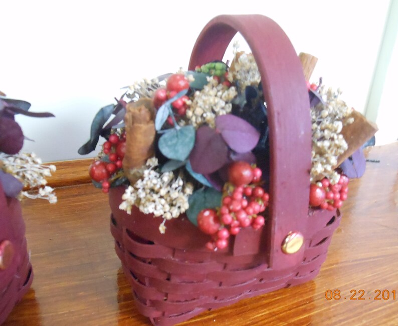 Decorative Basket Dried Flowers Small Basket Country Basket Etsy