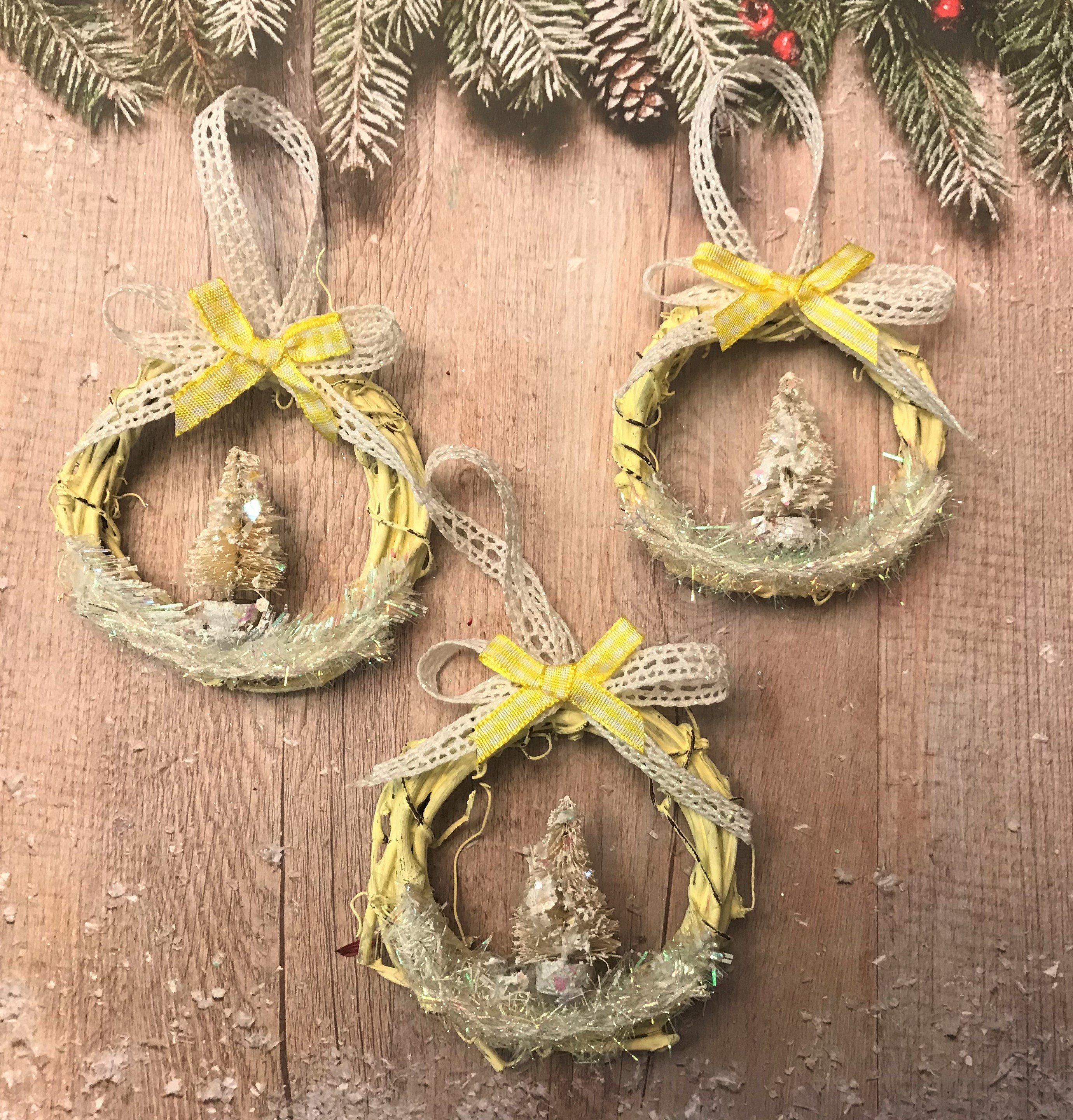 Yellow Christmas Ornament Yellow Ornament Pastel Ornaments Etsy