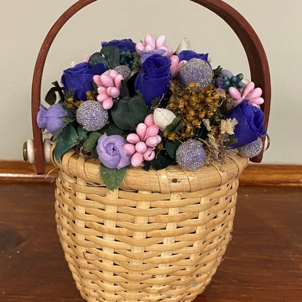 Flower Baskets Dried Flowers Farmhouse Table Decor Nantucket Basket Country Basket Table Decor, Housewarming Gift, Anniversary Gift, Gifts