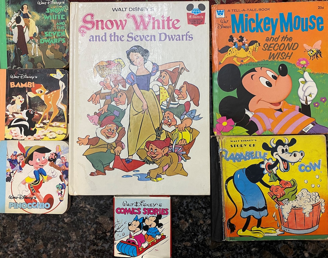 Lot of 7 Vintage Walt Disney Children's Books Vintage Etsy