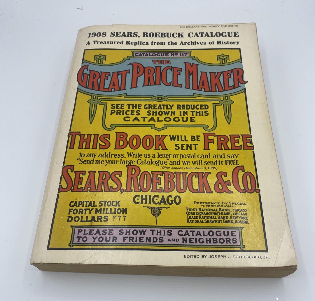 1971 Sears and Roebuck Catalog 1908 Reproduction, Vintage Sears and
