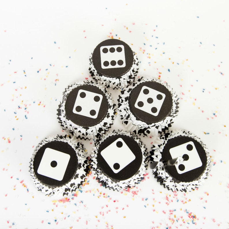 Dice Cupcake Liners Etsy