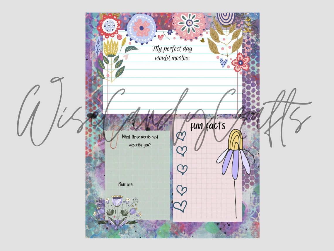Printable Pen Pal Template Easy Intro Letter Minimalist Mixed Media - Etsy