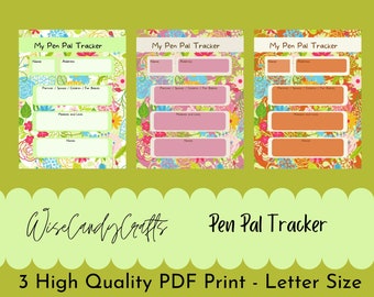 Pen Pal Tracker - Print at Home - Organization Chart