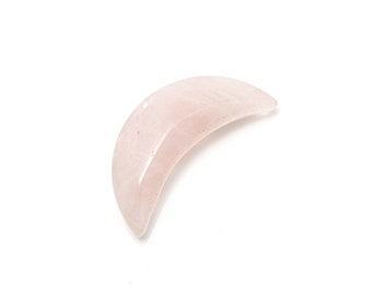 Rose Quartz Crescent // Moon, shaped stones, crystals, love, romance, valentines day, crafting, supplies, cabochon, jewelry findings, lot