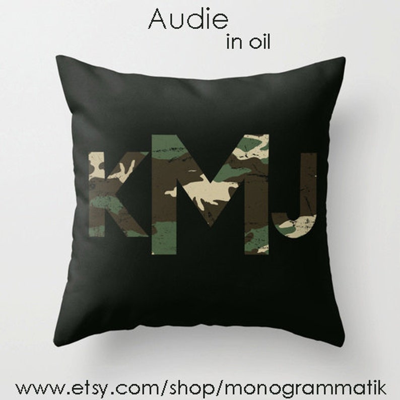 Monogram Personalized Custom Pillow Cover 16 x 16 Etsy