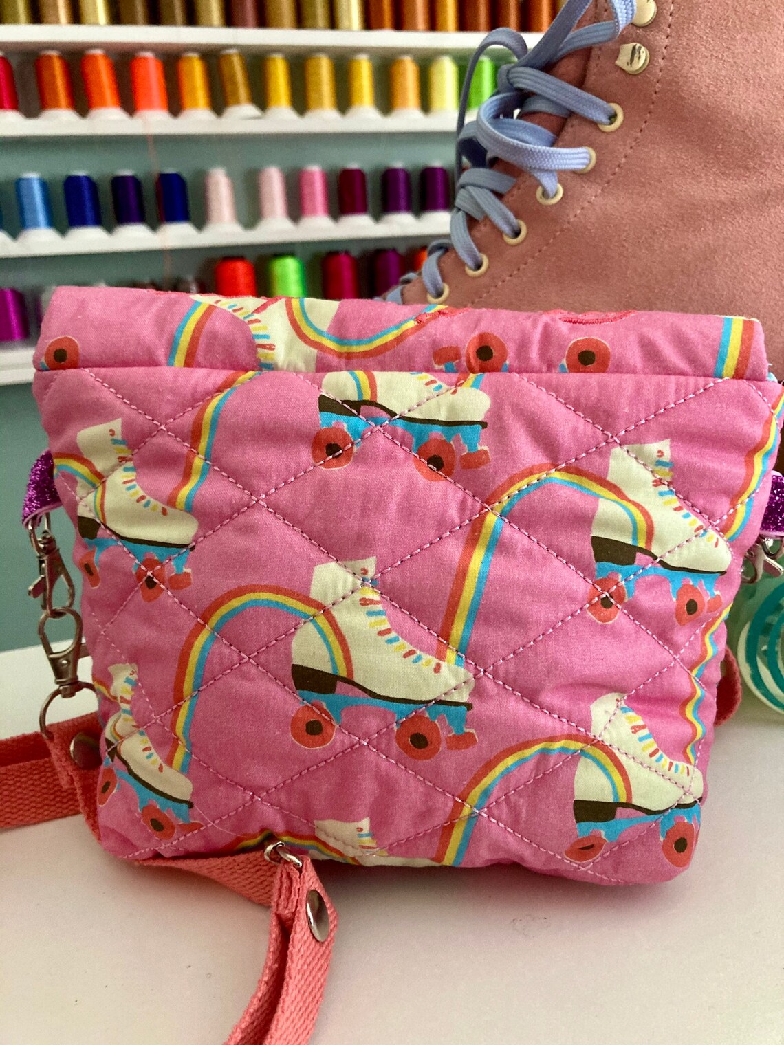 Roller skate retro gift purse bag roller skate gift Etsy