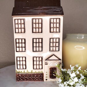 Ceramic Brownstone Canister House