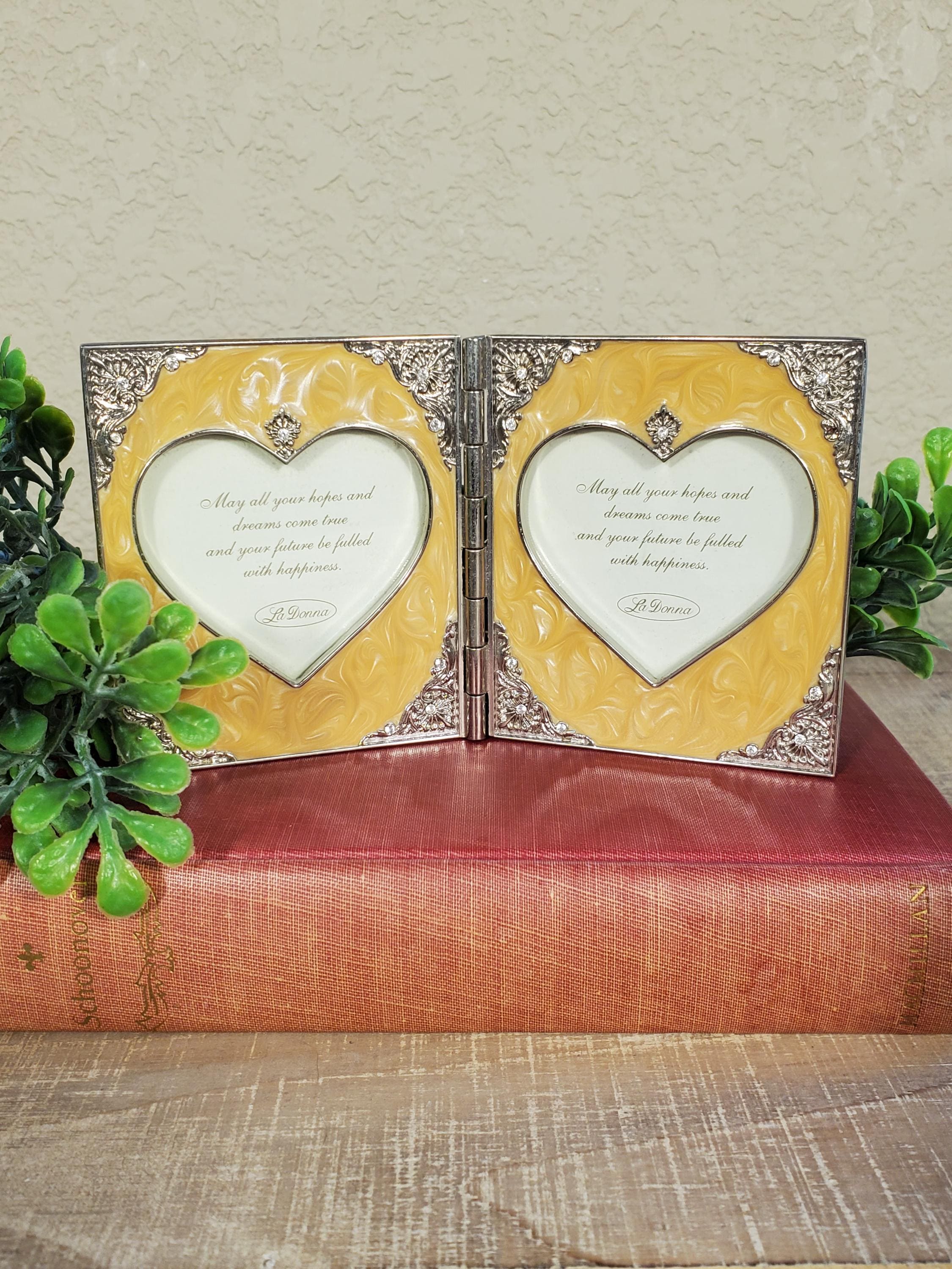 Vintage Double Heart Picture Frame - Etsy