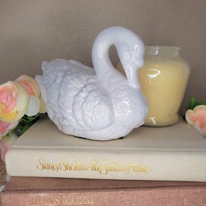 White Ceramic Swan