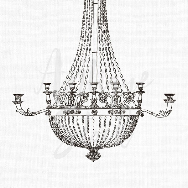 Chandelier Printable - Etsy