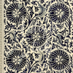 Digital Paper, Instant Download &quot;Chinese Ornament 012&quot; Vintage Printable Pattern for Decoupage, Crafts, Invitations...