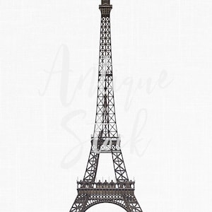 Digital Clip Art Télécharger « Tour Eiffel » Paris Illustration Image pour Scrapbook, fabrication de cartes, collages, invitations...