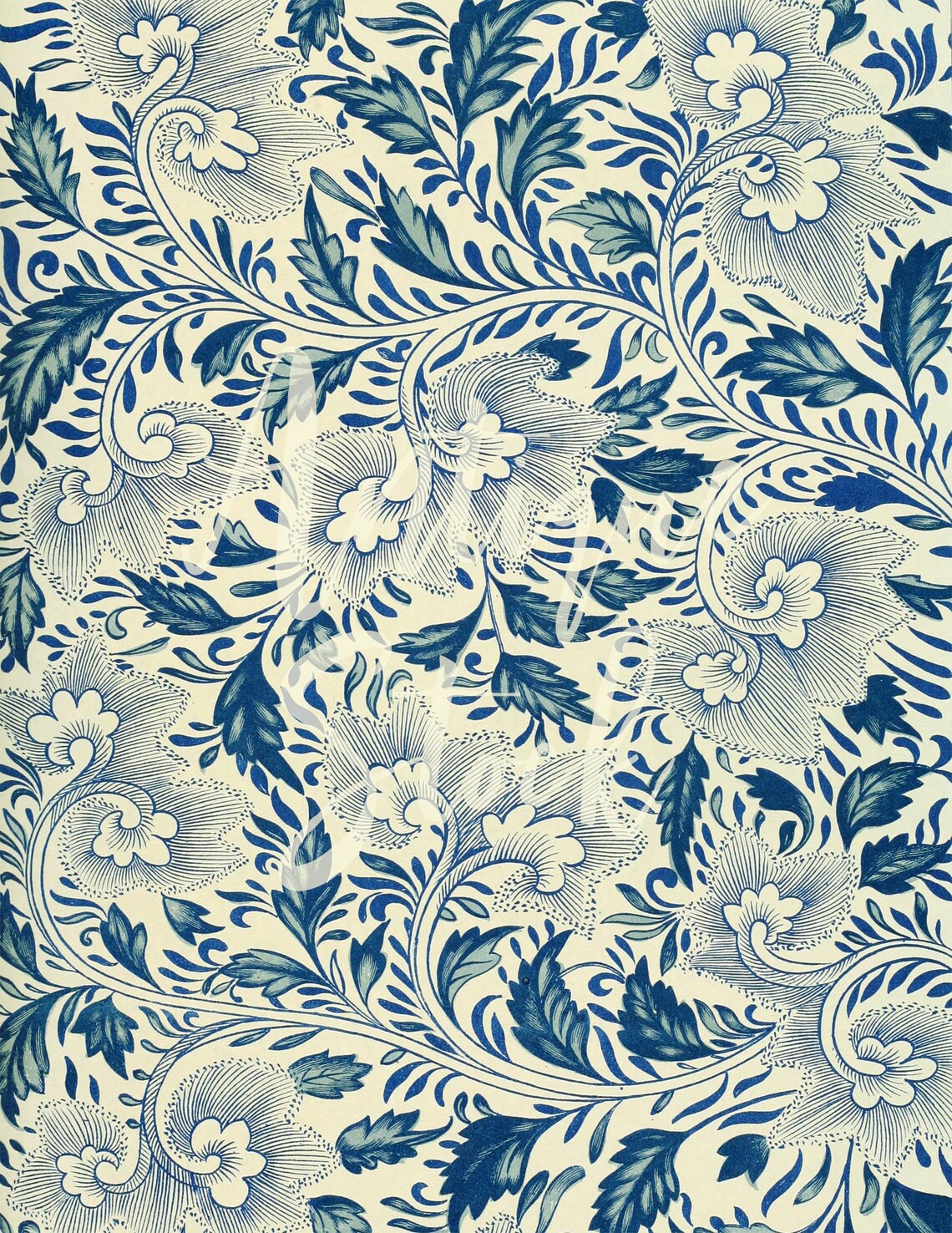 Printable Scrapbook Paper chinese Ornament 005 | Etsy