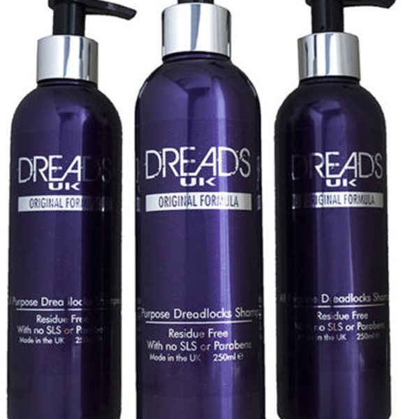 Dreadlocks Shampoo -  3 bottle 'Value pack' clarifying dread shampoo removes residue refreshes dreads