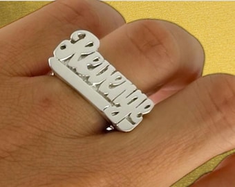Revenge Ring in Silver Old School Ring Solid Heavy Weight - Etsy