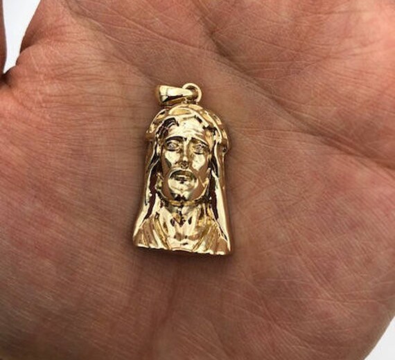Micro Jesus Pendant 14k Yellow Gold 