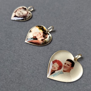 14K Real Solid Gold Heart Photo Pendant • Picture Pendant • Best Personalized Gift