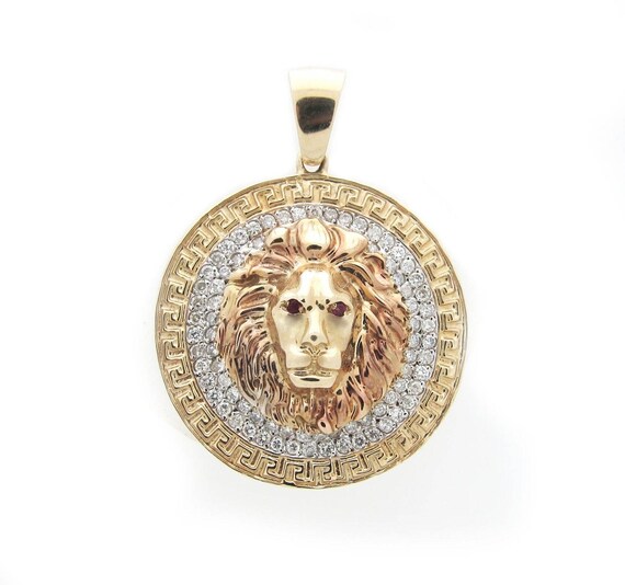 versace lion head necklace