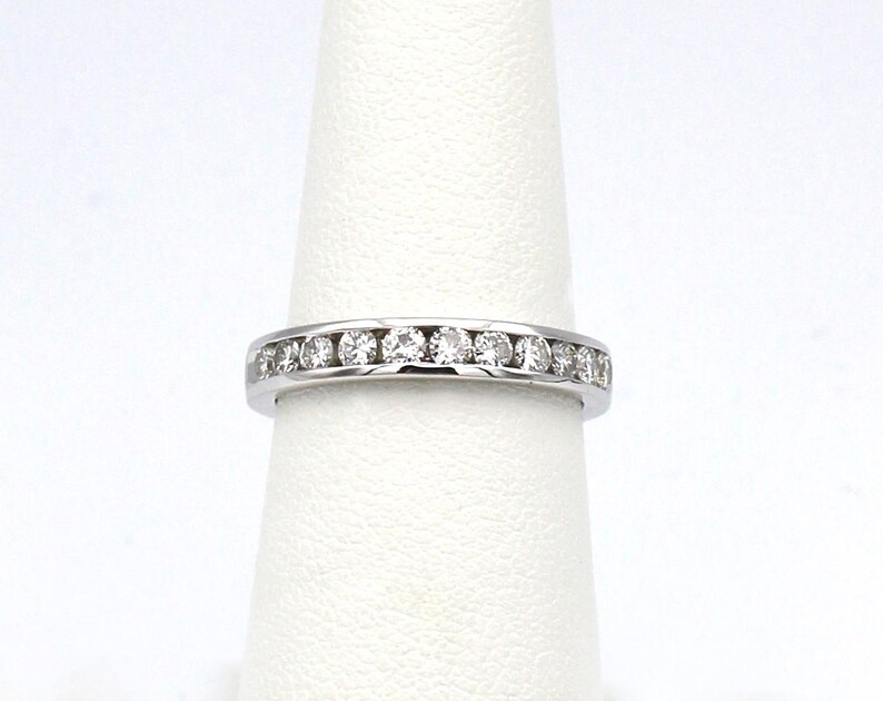 Diamond Wedding Band 14k White Gold 0.7ct / Wedding Band image 7