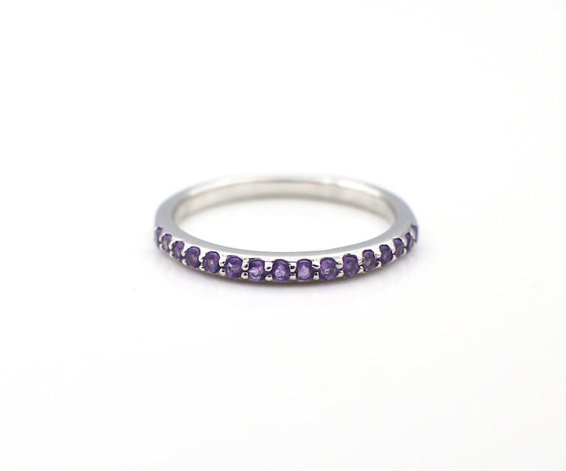 Dainty Jewelry Christmas Gift Birthstone 14k solid gold Natural Purple Amethyst Ring