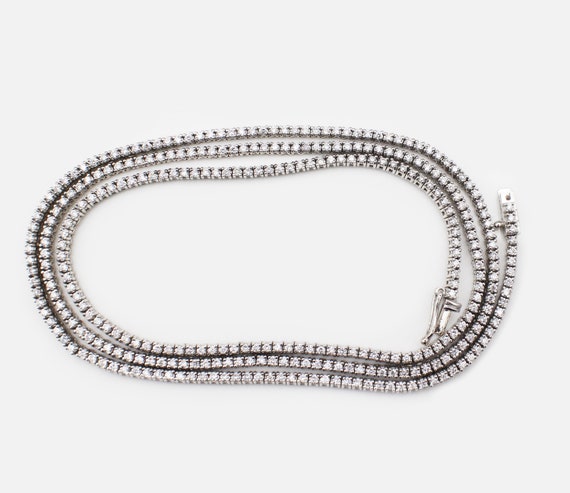 24in white gold chain