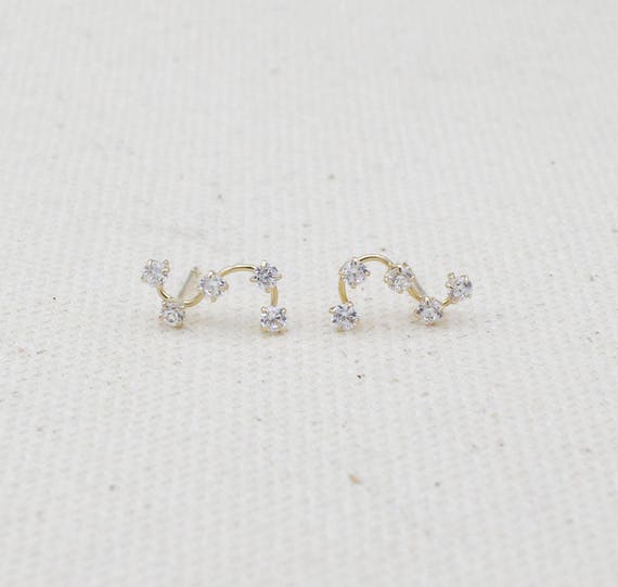 0.25ct c z U.S made 14k yellow or white gold tiny pendant with round 4 mm