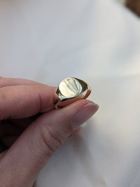 Vintage 14k Yellow Gold Blank Signet Ring