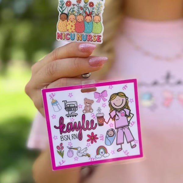 Personalized Healthcare Badge Buddy: Custom Name Tag for Badge Reel