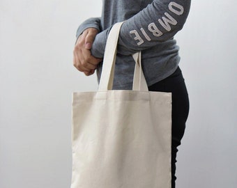 11 13 Plain Unbleached Cotton Oxford Tote Bag/ Market Bag/ Eco Friendly  Cotton Fabric / Style101 