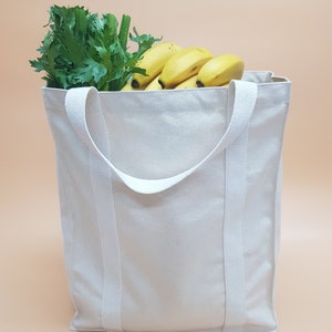 13 "* 15" Plain ungebleichte Baumwolle Oxford Tasche / Markttasche / Einkaufstasche / umweltfreundlicher Baumwollstoff / Style#202