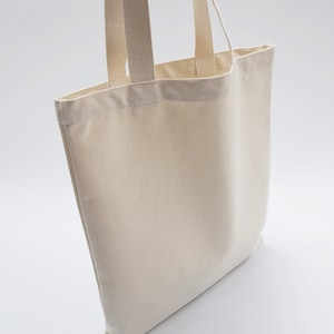 14&quot; * 15.5&quot; Plain unbleached Cotton canvas tote bag, Market bag, Fitness bag, Eco friendly cotton fabric Style#103