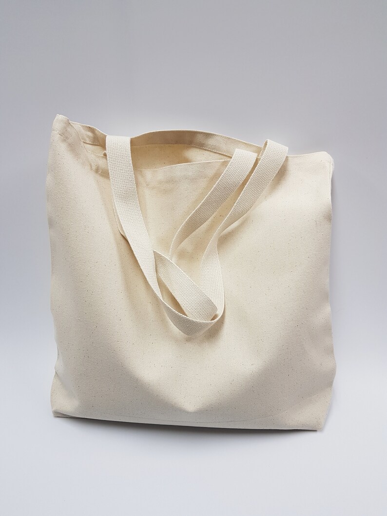 16 17 Plain Unbleached Cotton Canvas Tote Bag Etsy