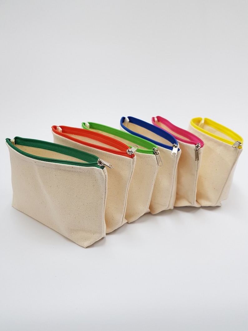 100 Cotton Cosmetic Pouch Bag / Heavy Duty Cotton Canvas Etsy