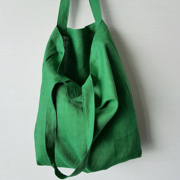 16.5" * 16" Linen tote bag, Market bag, School bag, Eco friendly 100% Linnen fabric