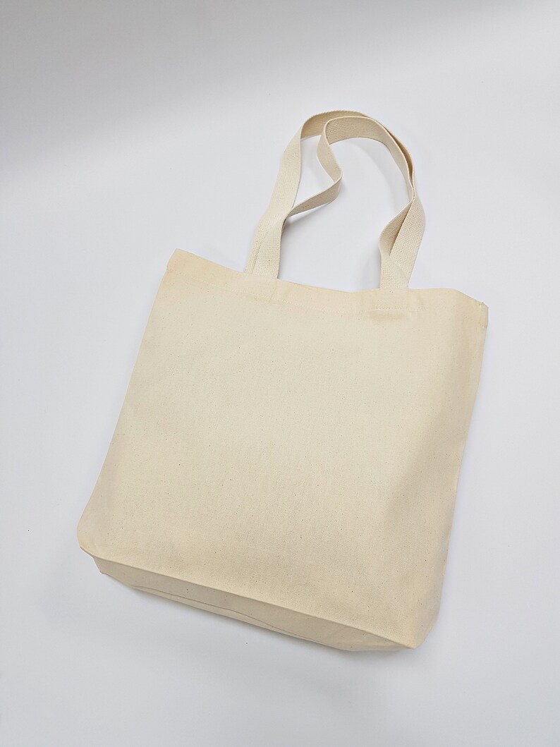 11 13 Plain Unbleached Cotton Oxford Tote Bag/ Market Bag/ Eco Friendly ...